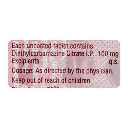 Hetrazan 100mg Tablet 30'S - Global Surgicals