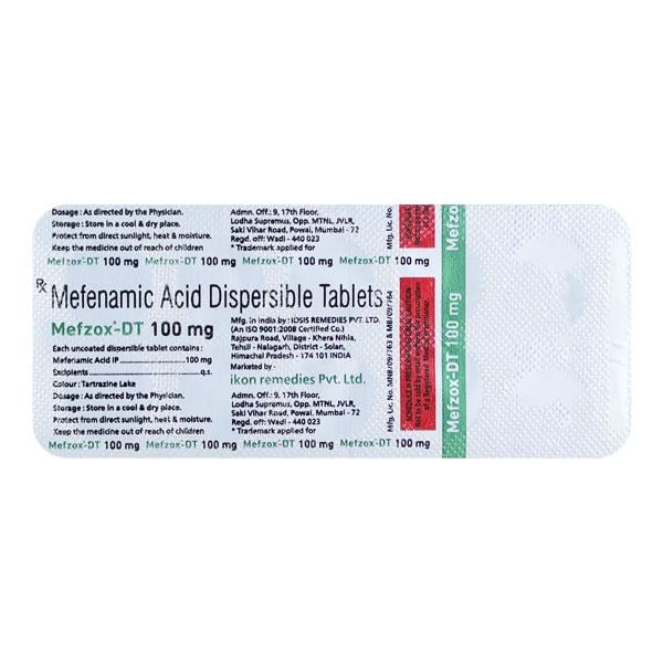 MEFZOX 100 DT Tablet 10's