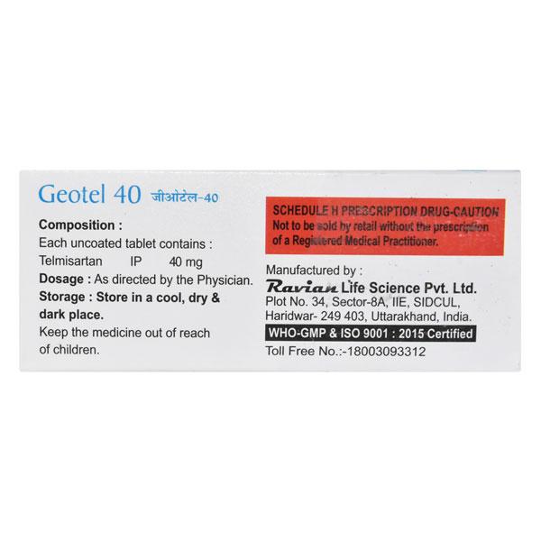 Geotel 40Mg Tablet 10's