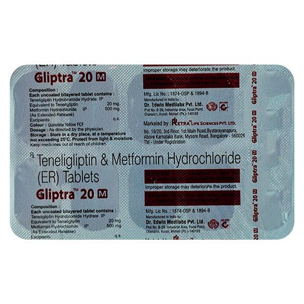 GLIPTRA M 20mg Tablet 10's