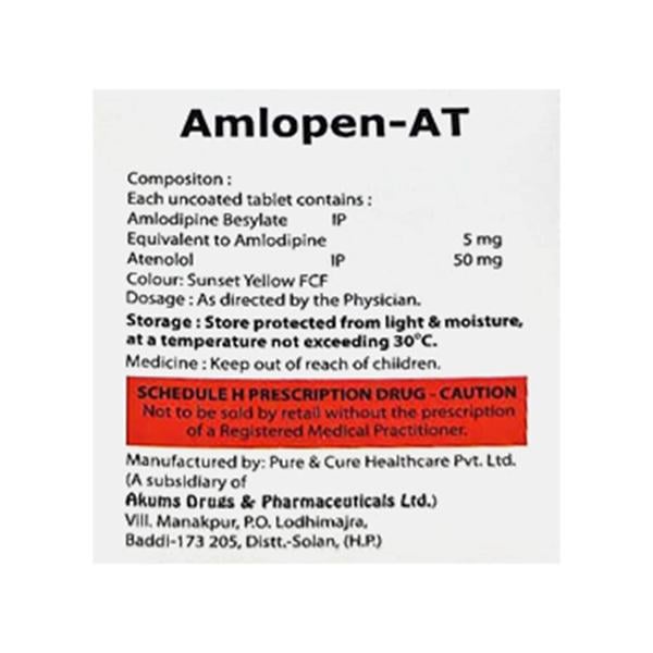 AMLOPEN AT 5/50MG TABLET 10'S