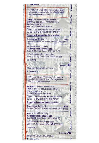 Razo 10mg Tablet 10'S