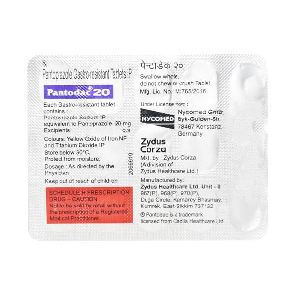 PANTODAC 20mg Tablet 15's