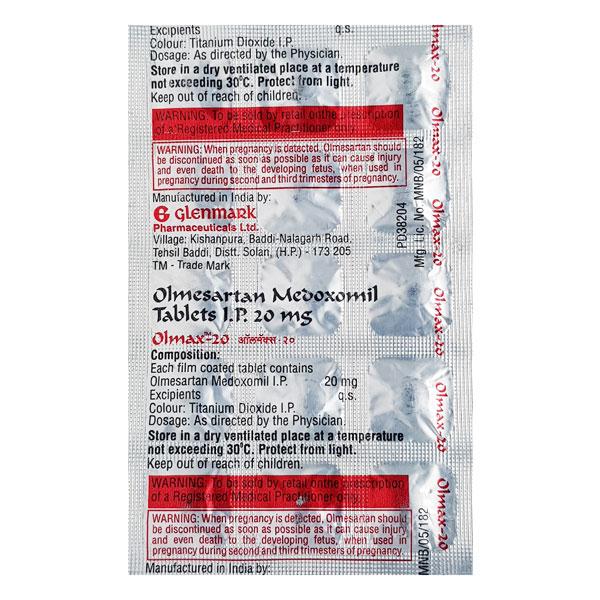 Olmax 20mg Tablet 15'S