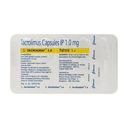 Tacrograf 1mg Capsule 10'S