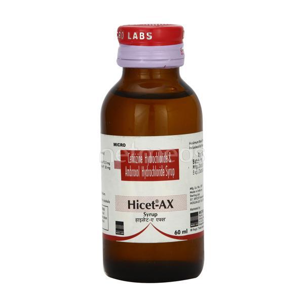 Hicet AX Syrup 60ml - Global Surgicals