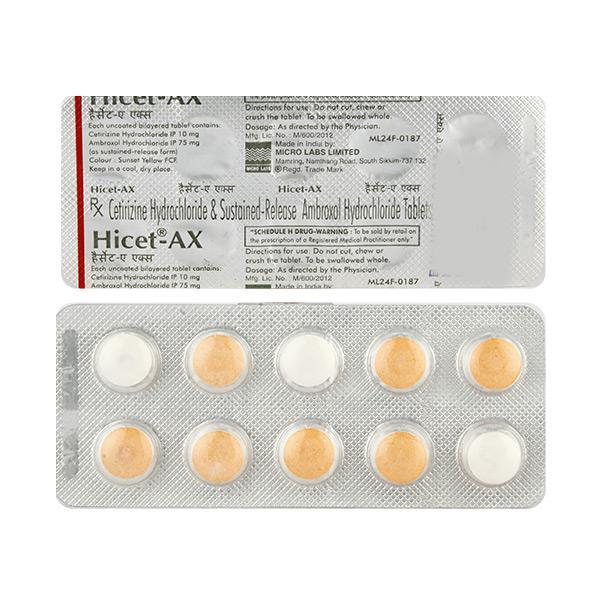 Hicet AX Tablet 10'S - Global Surgicals