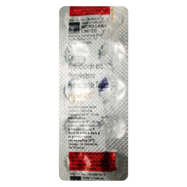HICET DC Tablet 10's - Global Surgicals