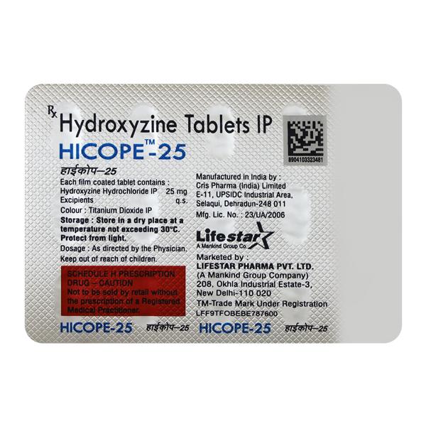 HICOPE 25mg Tablet 15's - Global Surgicals