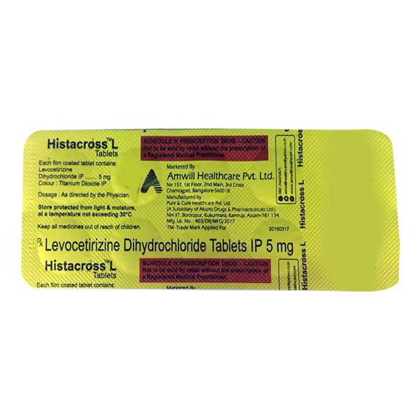 HISTACROSS L 5 Tablet 10's - Global Surgicals