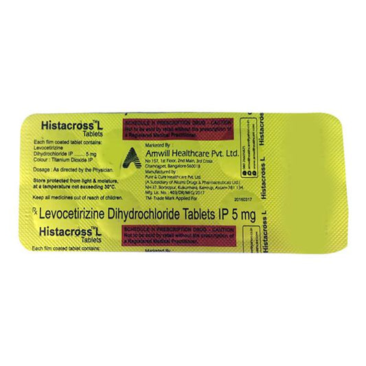 HISTACROSS L 5 Tablet 10's - Global Surgicals