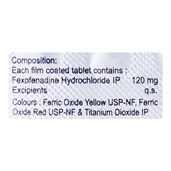 Histafree 120mg Tablet 10'S - Global Surgicals