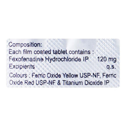 Histafree 120mg Tablet 10'S - Global Surgicals