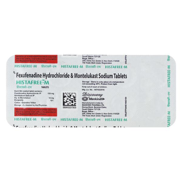 Histafree M Tablet 10'S - Global Surgicals