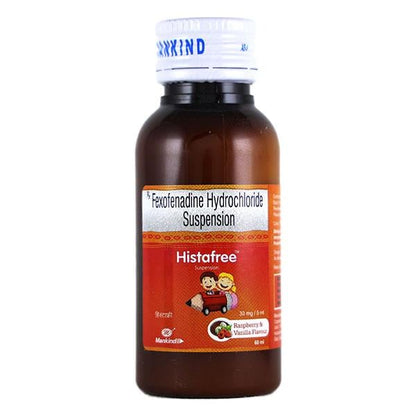 Histafree Raspberry & Vanilla Flavour Suspension 60ml - Global Surgicals