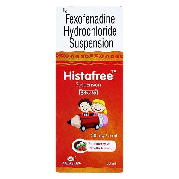 Histafree Raspberry & Vanilla Flavour Suspension 60ml - Global Surgicals