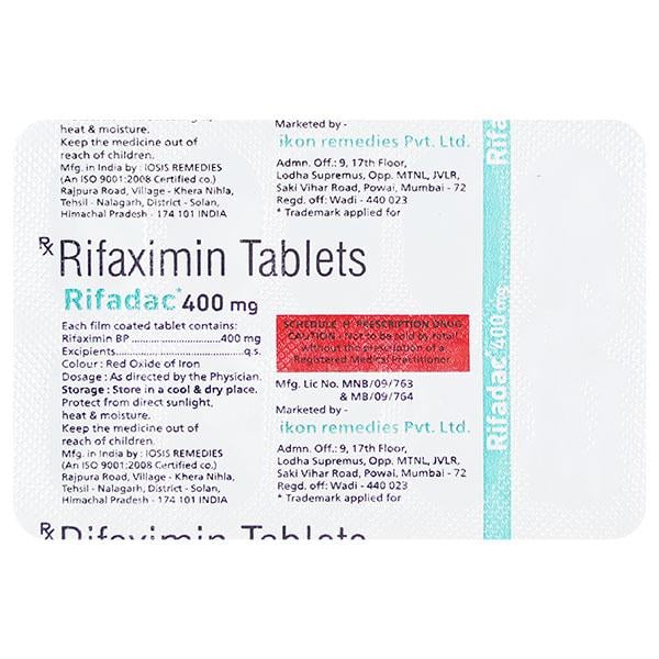 RIFADAC 400mg Tablet 10's