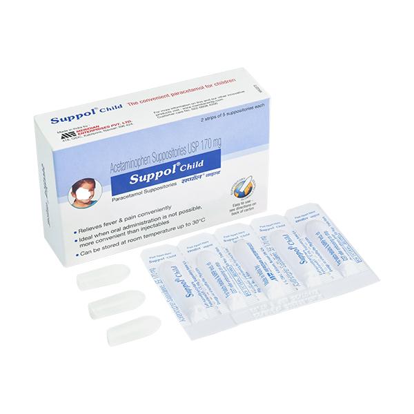 SUPPOL CHILD 170mg Suppository 5's