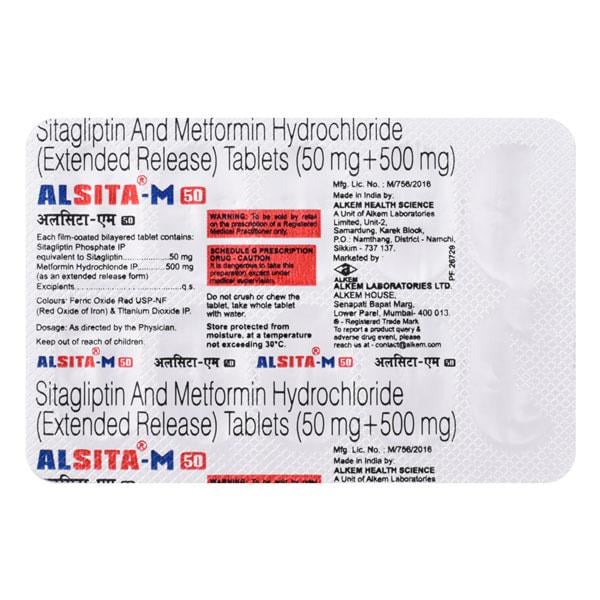 ALSITA M 50/500 Tablet 10's