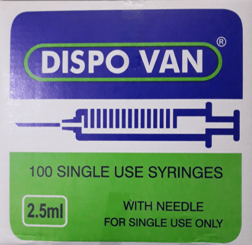 HMD Dispovan 2.5ml Syringe with Needle - Global Surgicals