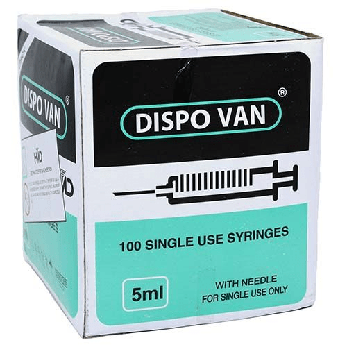 HMD Dispovan 5ml Syringe with Needle - Global Surgicals