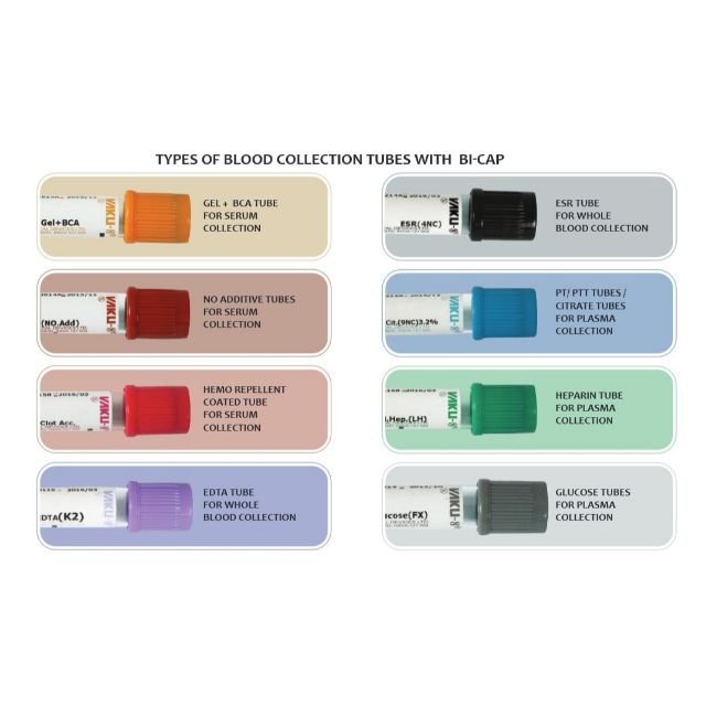 HMD Plain No Additive + BCA Evacuated with BiCap Blood Collection Tube - Global Surgicals
