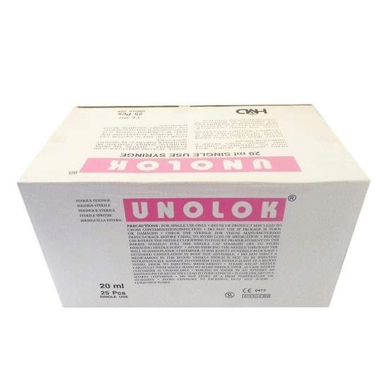 HMD Unolok 20ml Syringe with Needle - Global Surgicals