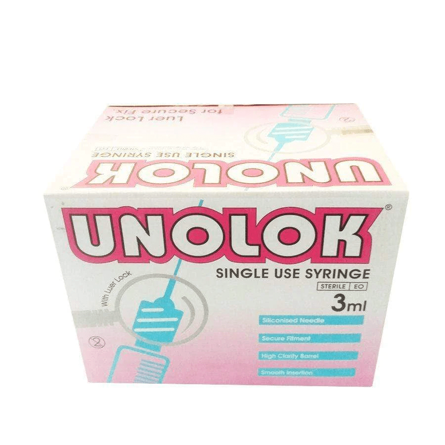 HMD Unolok 3ml Syringe with Needle - Global Surgicals