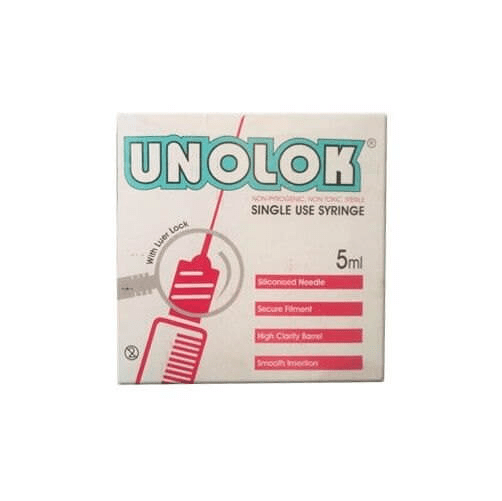 HMD Unolok 5ml Syringe with Needle - Global Surgicals