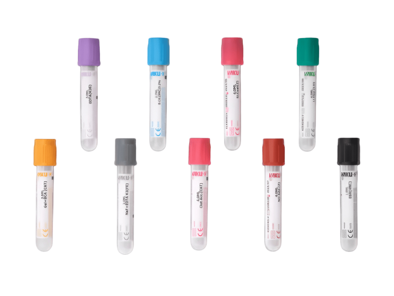 HMD Vaku - 8 Naf+EDTA K2 Vaccum Blood Collection Tube - Global Surgicals