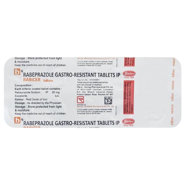 Rabicer 20mg Tablet 10'S