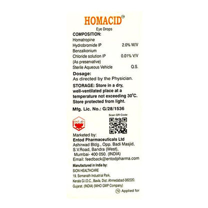 HOMACID Eye Drops 5ml - Global Surgicals