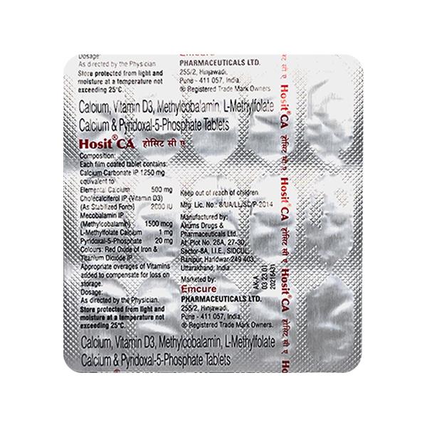 HOSIT CA Tablet 15's - Global Surgicals