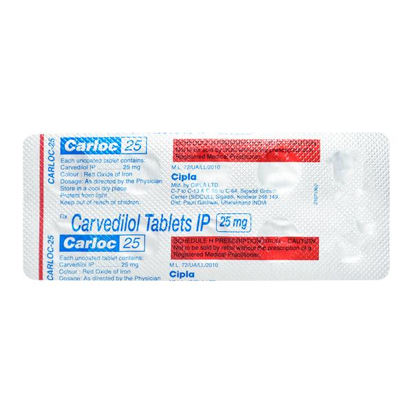 Carloc 25mg Tablet 10'S