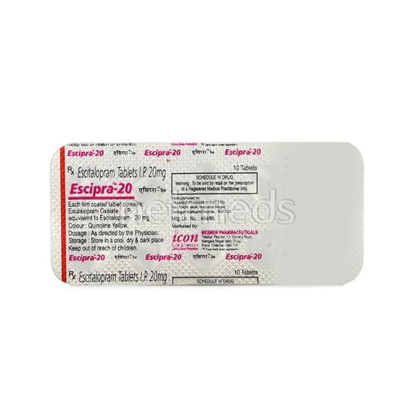 Escipra 20mg Tablet 10'S