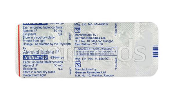 Atenex 50mg Tablet 14'S