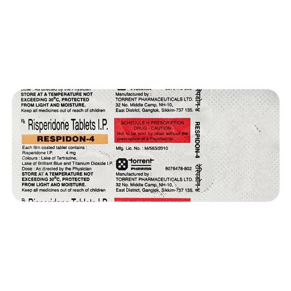 Respidon 4mg Tablet 10'S