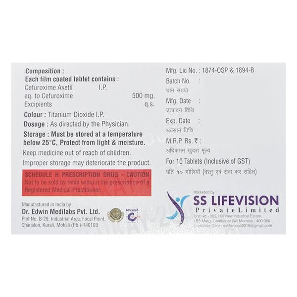 CEFUKAY 500 Tablet 10's