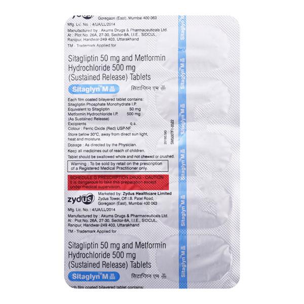 SITAGLYN M 50/500 Tablet 10's
