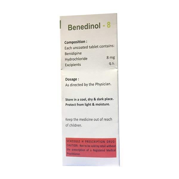 BENEDINOL 8 Tablet 10's