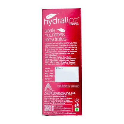 HYDRALIPZ SPF 15 Lip Moisturiser 4.5gm - Global Surgicals