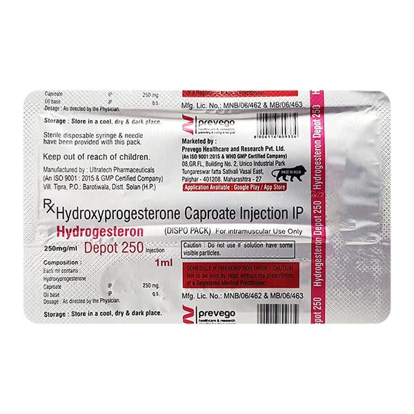 HYDROGESTERON DEPOT 250 Injection 1ml - Global Surgicals