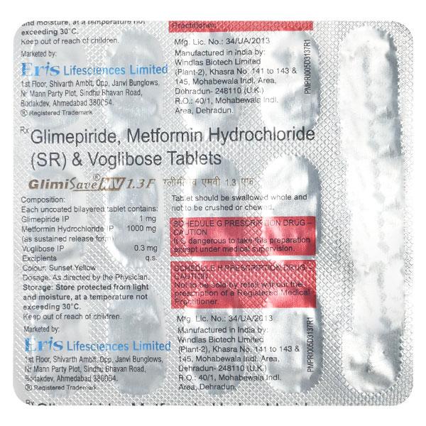 GLIMISAVE MV 1.3 F Tablet 15's
