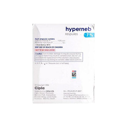 HYPERNEB 7% Respules 7X4ml - Global Surgicals