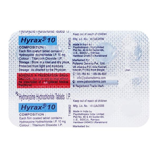 Hyrax 10mg Tablet 10'S - Global Surgicals