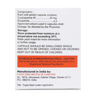 CONIMUNE ME 25mg Capsule 5's