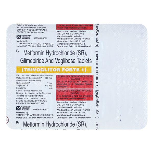 Trivoglitor Forte 1mg Tablet 10'S