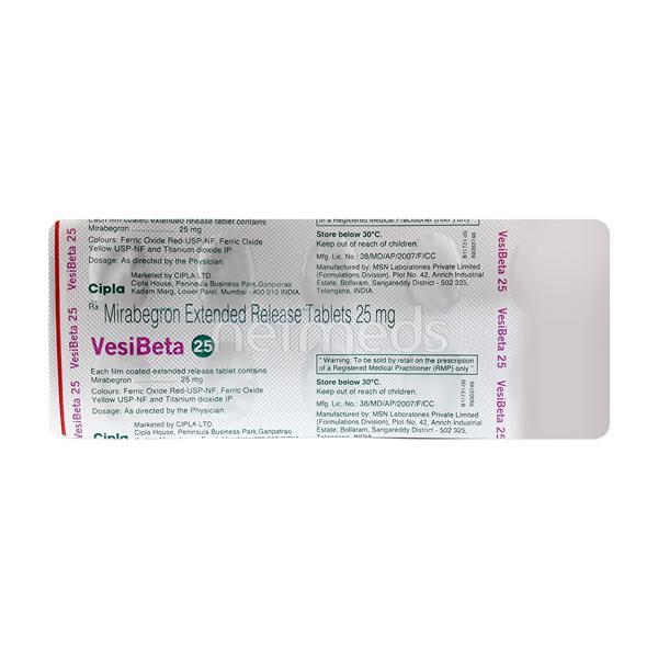 Vesibeta 25mg Tablet 10'S