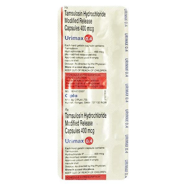 Urimax 0.4mg Capsule 20'S