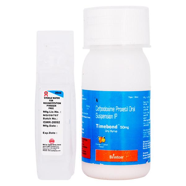 TIMEBOND ORANGE+LEMON FLAVOUR 50 Oral suspension 30ml